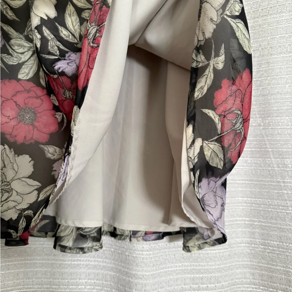 Geoffrey Beene Floral Pencil Skirt - Black, Red, Purple - Picture 3 of 5